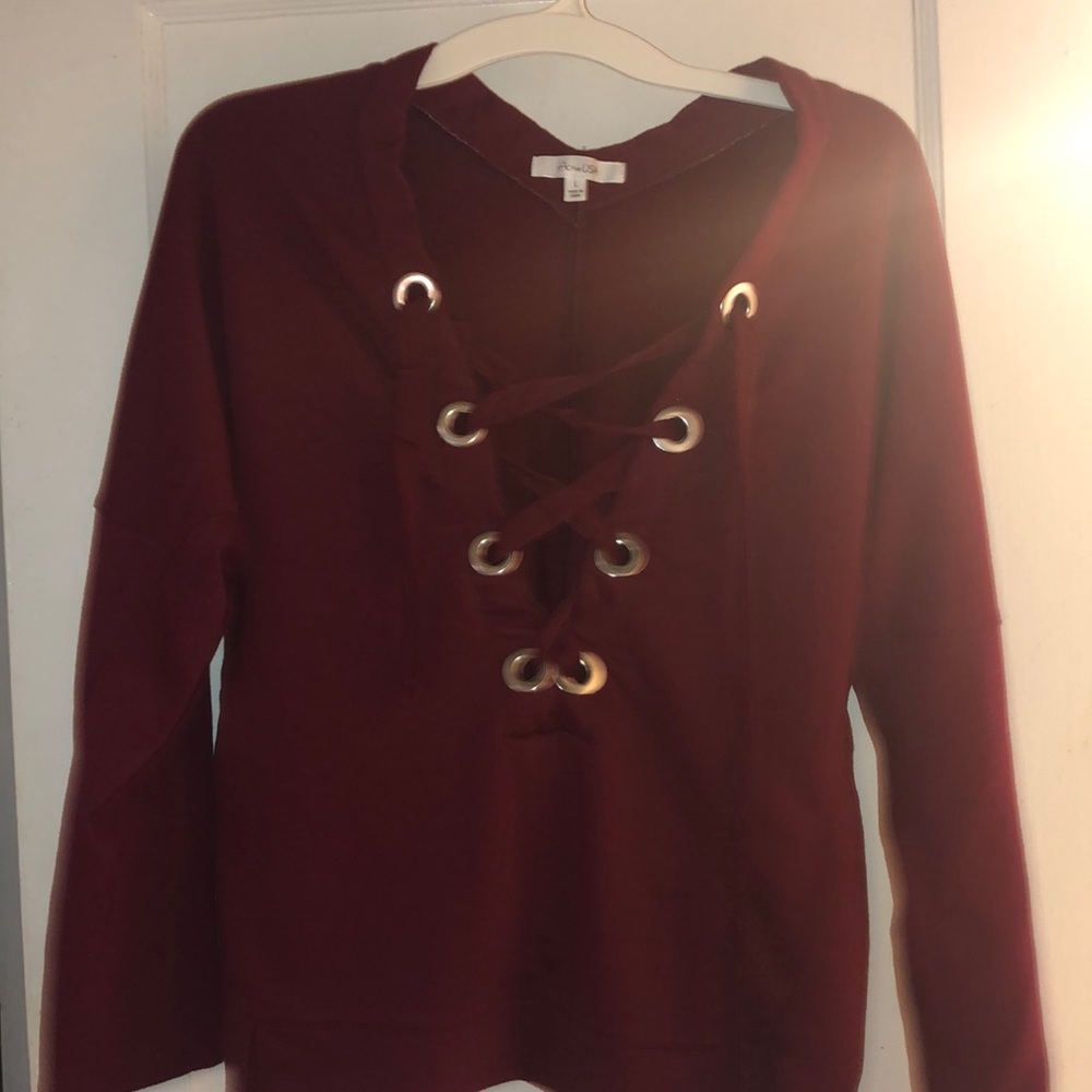 Burgundy sweater
